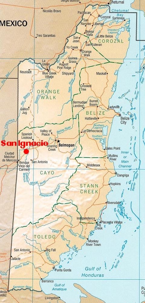 지도 san ignacio 벨리즈